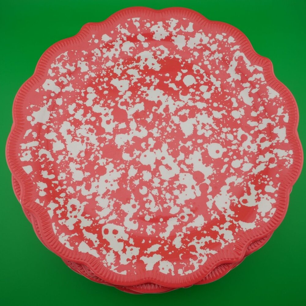 The Pioneer Woman Country Splatter Coral/Salad Plate 8.7" Melamine Set Of 8